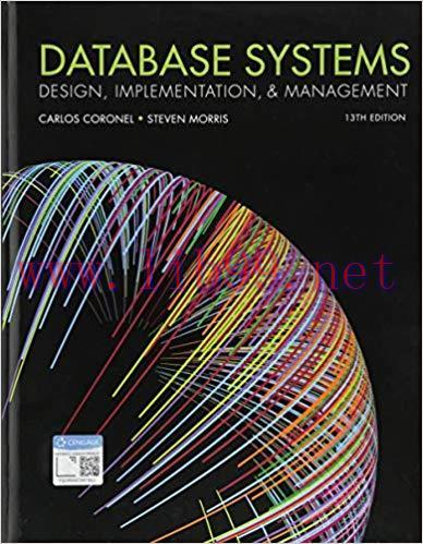 [PDF]Database Systems Design, Implementation, and Management 13th Edition