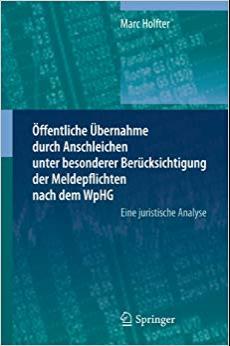 (PDF)Öffentliche Übernahme durch Anschleichen unter besonderer Berücksichtigung der Meldepflich...