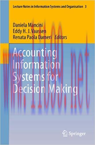 (PDF)Accounting Information Systems for Decision Making (Lecture Notes in Information Systems a...