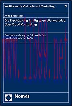(PDF)Die Anwendung des Erschöpfungsgrundsatzes auf den digitalen Werkvertrieb über Cloud Comput...