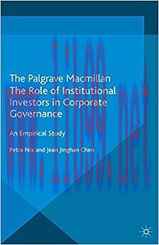 (PDF)The Role of Institutional Investors in Corporate Governance: An Empirical Study 2013 Editi...