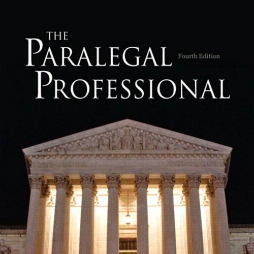 Paralegal Professional 4th Edition by Thomas F. Goldman, The