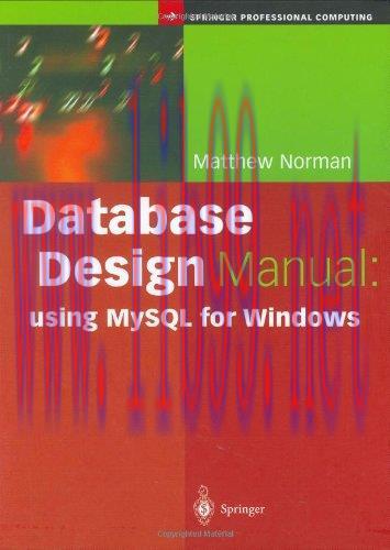 [FOX-Ebook]Database Design Manual: using MySQL for Windows