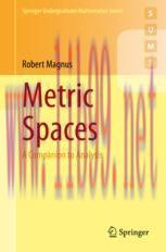 [PDF]Metric Spaces: A Companion to Analysis