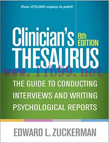 [AME]Clinician's Thesaurus, 8th Edition: The Guide to Conducting Interviews and Writing Psychol...