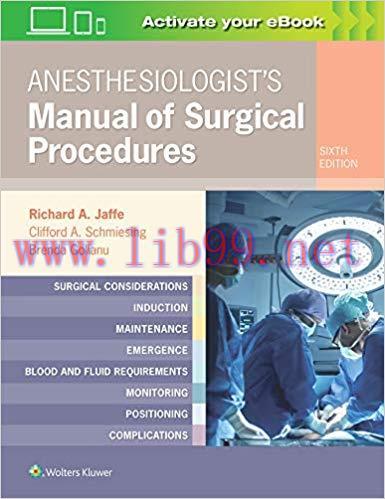 [Html]Anesthesiologist’s Manual of Surgical Procedures 6th Edition