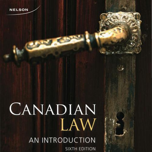 Canadian Law An Introduction 6th Edition by Neil Boyd