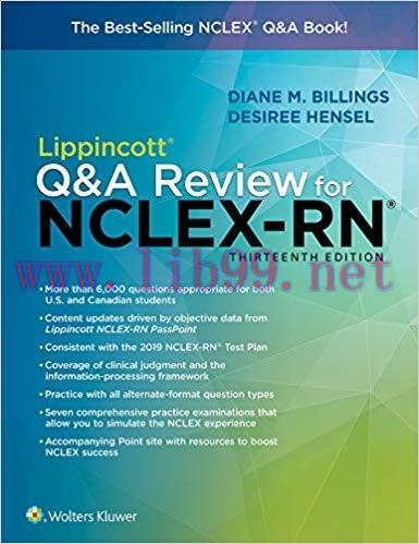 (PDF)Lippincott Q&A Review for NCLEX-RN (Lippincott’s Review For NCLEX-RN) 13th Edition