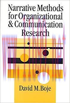 (PDF)Narrative Methods for Organizational & Communication Research (SAGE series in Management R...