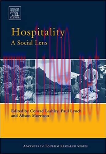 (PDF)Hospitality: A Social Lens (Advances in Tourism Research) 1st Edition