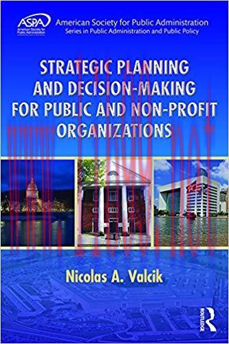 (PDF)Strategic Planning and Decision-Making for Public and Non-Profit Organizations (ASPA Serie...