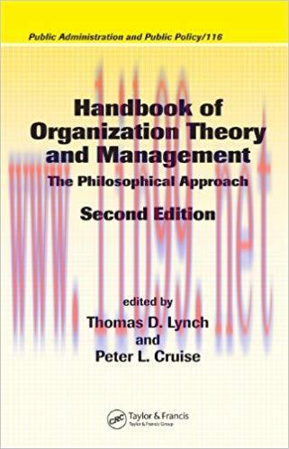 (PDF)Handbook of Organization Theory and Management: The Philosophical Approach, Second Edition...