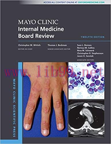 [PDF]Mayo Clinic Internal Medicine Board Review (Mayo Clinic Scientific Press) 12th Edition