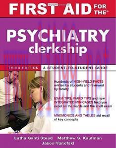 [AME]First Aid for the Psychiatry Clerkship, Third Edition (ORIGINAL PDF from_ Publisher)