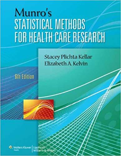 Munro’s Statistical Methods for Health Care Research, 6th Edition