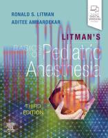 [PDF]Litman’s Basics of Pediatric Anesthesia