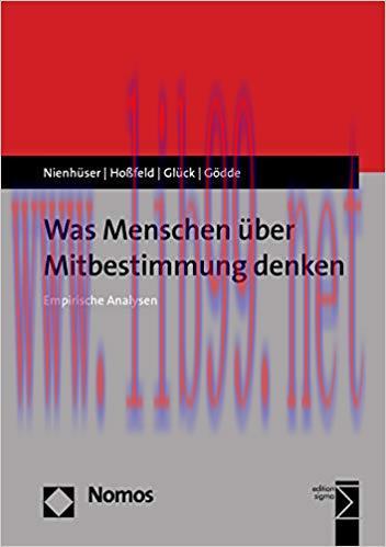 (PDF)Was Menschen über Mitbestimmung denken: Empirische Analysen (German Edition) 1st Edition