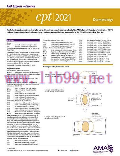 [AME]Dermatology (CPT 2021 Express Reference Coding Card) (Original PDF)