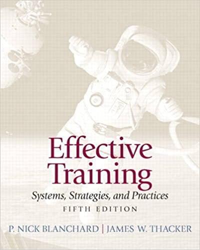 Effective Training Systems, Strategies, and Practices 5th Edition [Nick P Blanchard]