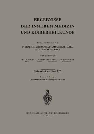 Die entzündlichen Pleuraergüsse im Alter