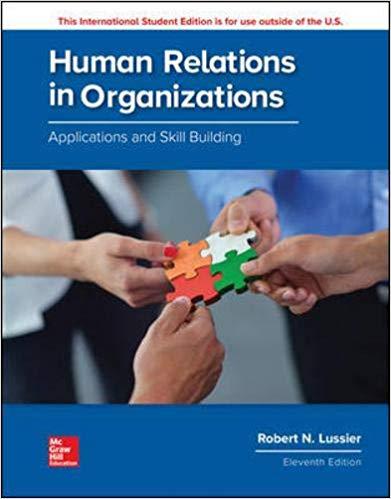 (Test Bank)Human Relations in Organizations Applications and Skill Building 11th Edition.zip