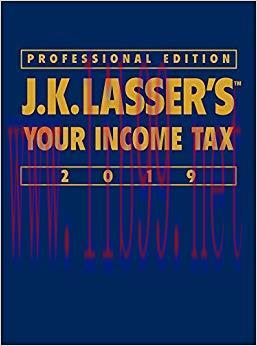 J.K. Lasser’s Your Income Tax 2019 1st Edition,