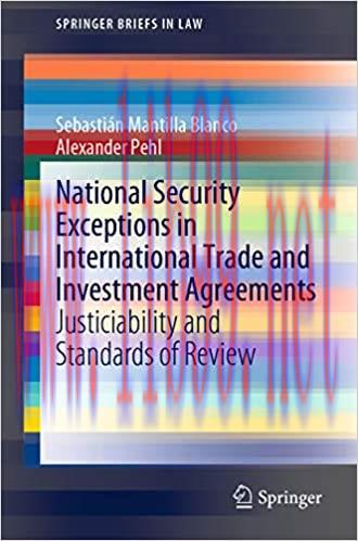 (PDF)National Security Exceptions in International Trade and Investment Agreements: Justiciabil...