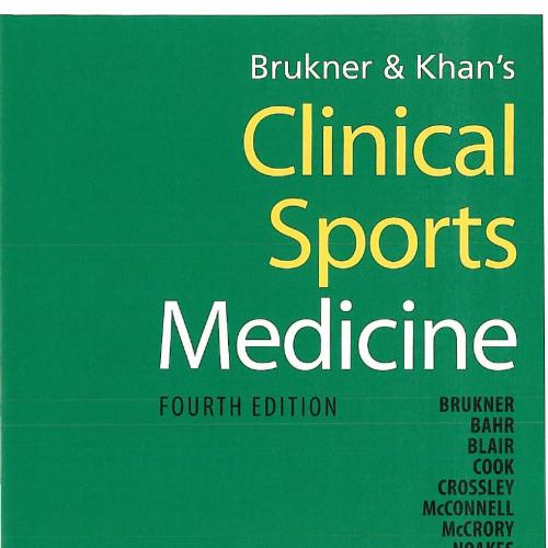 Brukner & Khan's Clinical Sports Medicine 4th Edition - Wei Zhi