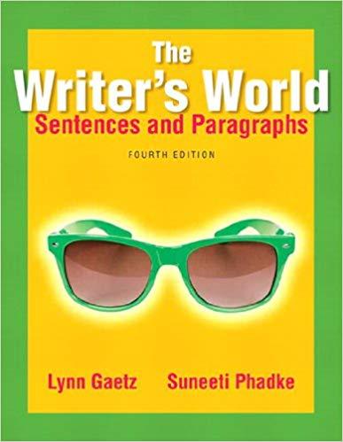 (PDF)The Writer’s World Sentences and Paragraphs 4th Edition