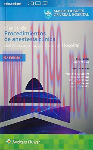 [AME]Manual de procedimientos de anestesia clínica del Massachusetts General Hospital, 9ed (Spa...