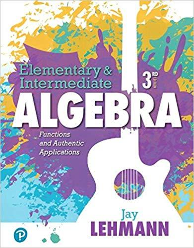 Elementary Algebra Functions and Authentic Applications, 3rd Edition