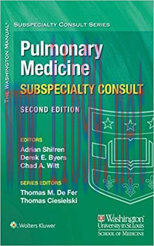 (PDF)The Washington Manual Pulmonary Medicine Subspecialty Consult (The Washington Manual® Subs...