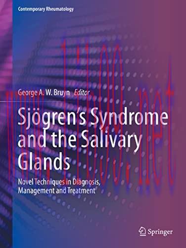 [AME]Sjögren's Syndrome and the Salivary Glands: Novel Techniques in Diagnosis, Management and ...