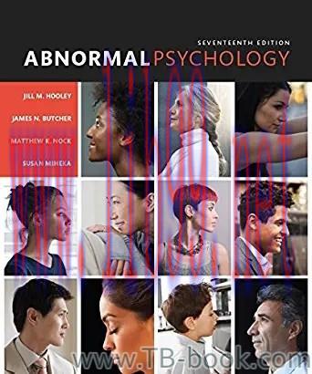 Abnormal Psychology 17th Edition by James N. Butcher 题库