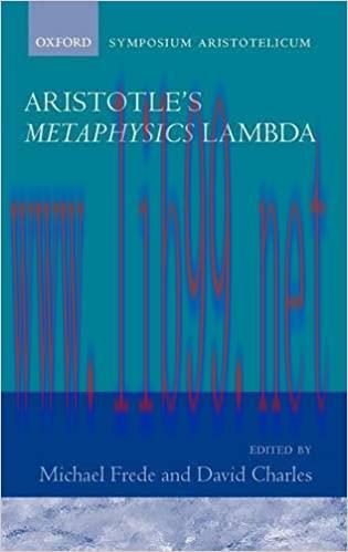 (PDF)Aristotle’s Metaphysics Book Lambda: Symposium Aristotelicum (Symposia Aristotelica)