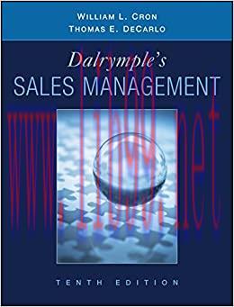 (PDF)Dalrymple’s Sales Management: Concepts and Cases, 10th Edition