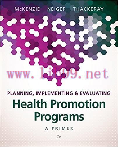 (PDF)Planning, Implementing & Evaluating Health Promotion Programs: A Primer (2-downloads)