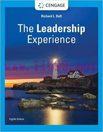 [PDF]The Leadership Experience 8th Edition [Richard L. Daft]