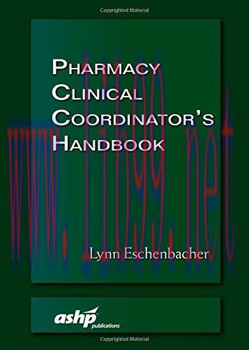 [AME]Pharmacy Clinical Coordinator's Handbook