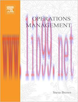 (PDF)Operations Management: Policy, Practice and Performance Improvement 1st Edition