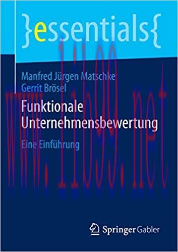 (PDF)Funktionale Unternehmensbewertung: Eine Einführung (essentials) (German Edition) 2014 Edit...