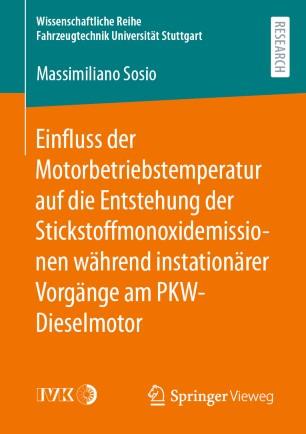 Einfluss der Motorbetriebstemperatur auf die Entstehung der Stickstoffmonoxidemissionen während...