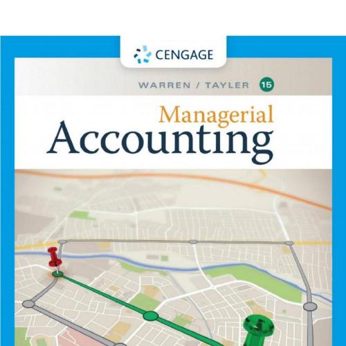 Managerial Accounting 15th edition by Carl S. Warren