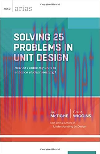 (PDF)Solving 25 Problems in Unit Design: how do I refine my units to enhance student learning? ...