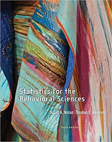 (Test Bank)Statistics for the Behavioral Sciences 3rd Edition by Susan A. Nolan.exe