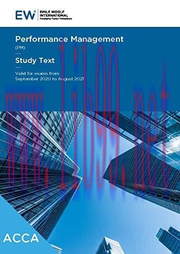 (PDF)ACCA Performance Management (PM) – Study Text – 2020-21