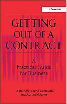 (PDF)Getting Out of a Contract – A Practical Guide for Business 1st Edition