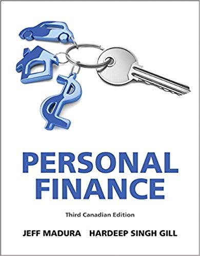(Test Bank)Personal Finance, Third 3rd Canadian Edition by Jeff Madura & Hardeep Singh Gill.zip