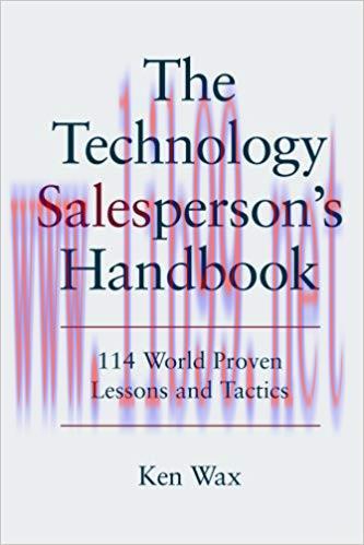 (PDF)The Technology Salesperson’s Handbook: 114 World Proven Lessons and Tactics