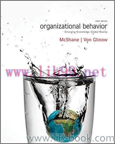 (PDF)Organizational Behavior 6th Edition by Steven McShane